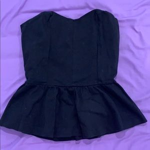 Black Corset Style Crop Top